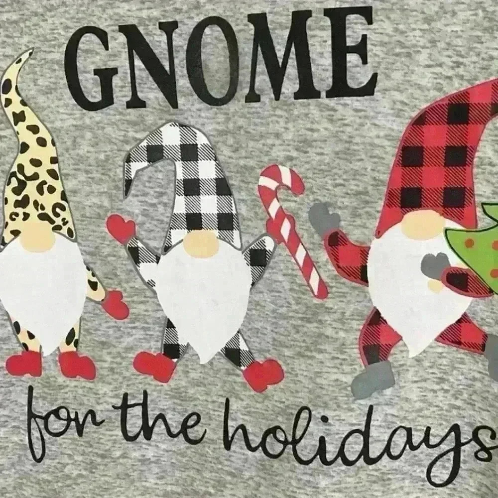 FASHION BY MIRABEAU Women’s Shirt Small  Gnome For The Holidays Christmas Top - Picture 3 of 6